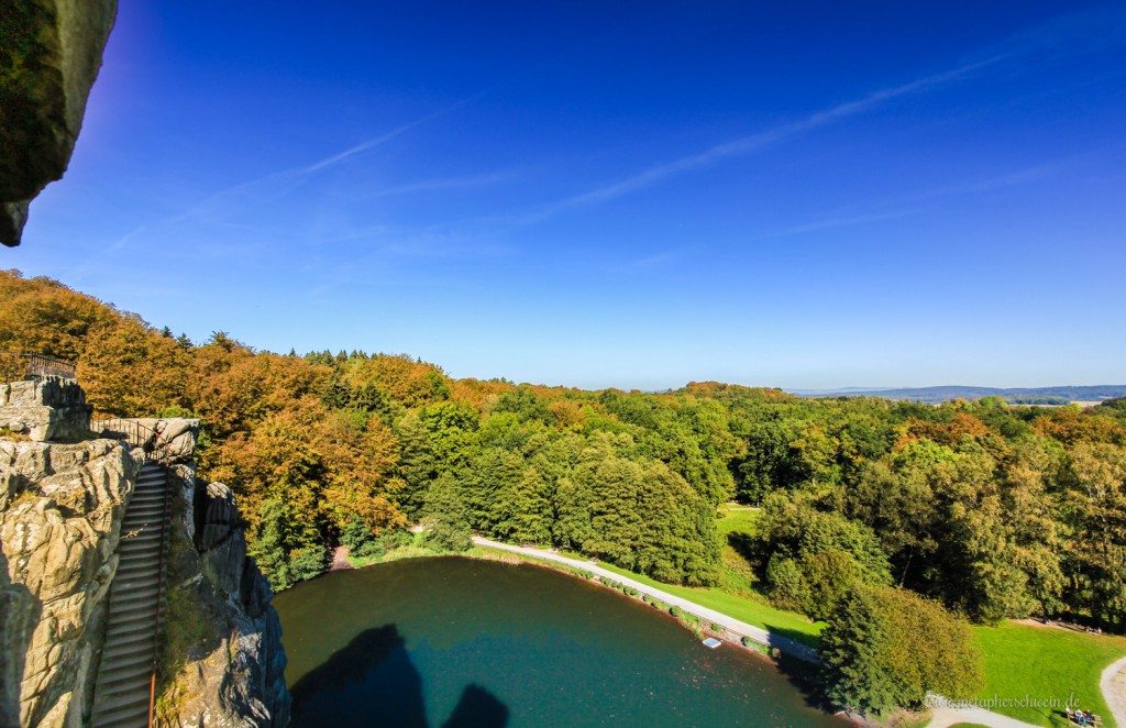 Aussichtsplattform von den Externsteinen im Teutoburger Wald