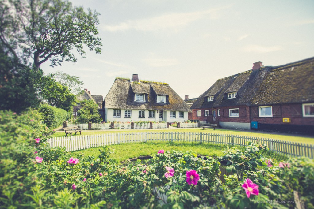 Das Dorfzentrum auf der Hallig Oland